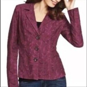 CAbi Frolic Lace Jacket Blazer Size 4